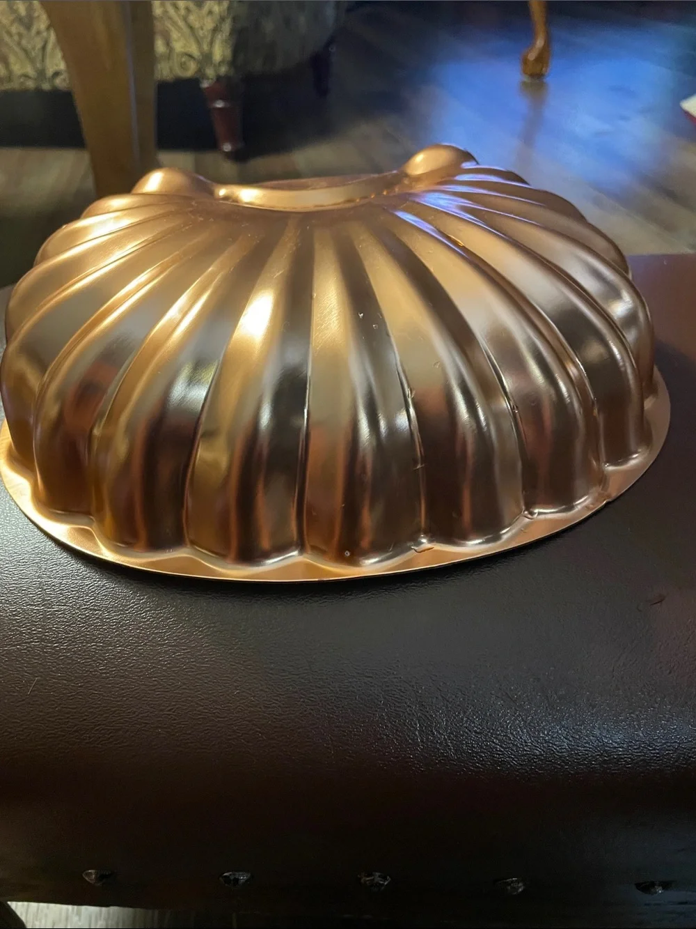 VTG Wear-Ever Clam Shell 2980 Copper Aluminum 6 Cup Cake Jello Mold